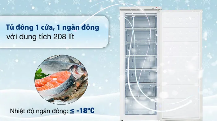 Tủ đông Hòa Phát 208 Lít HPF UAH6208 - Tiện ích