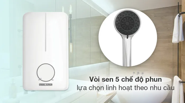 Máy nước nóng trực tiếp Stiebel Eltron 4500W DE 45 EC - Các tiện ích đi kèm