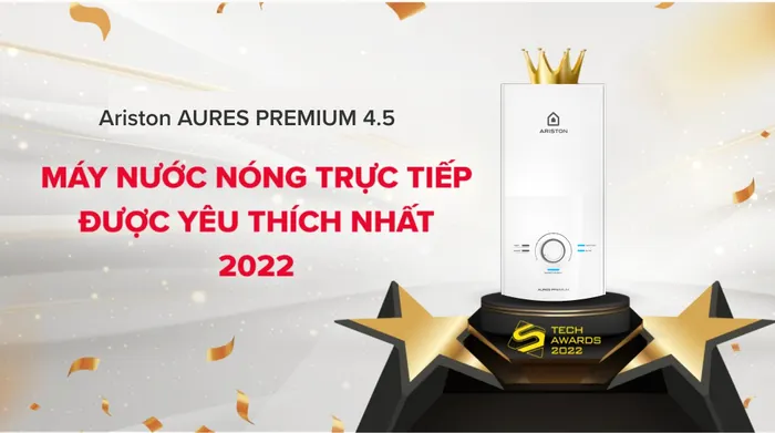 Máy nước nóng trực tiếp Ariston 4500W AURES PREMIUM 4.5 - Sản phẩm được yêu thích nhất