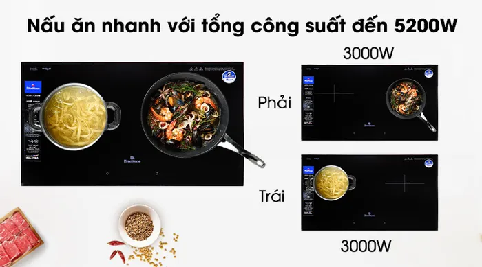 Công suất - Bếp từ đôi Bluestone ICB-6948