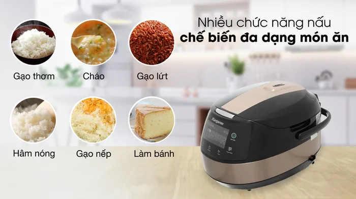 Nồi cơm điện tử Kangaroo 1.8 lít KG18DR8 - Chế độ nấu