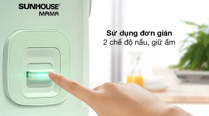 Dễ dùng - Nồi cơm nắp gài Sunhouse Mama 1.8 lít SHD8665B