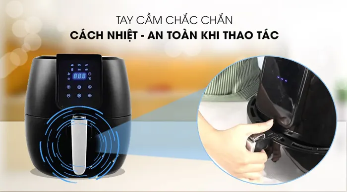 Tay cầm an toàn - Nồi chiên không dầu Magic A-805 6.5 lít