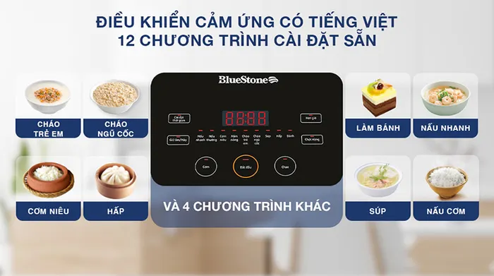 Nồi cơm điện tử Bluestone 1.5 lít RCB-5949 - Chức năng