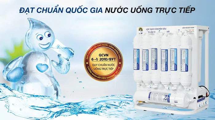 Máy lọc nước RO Hòa Phát HWU1A 1022 10 lõi - Đạt chuẩn