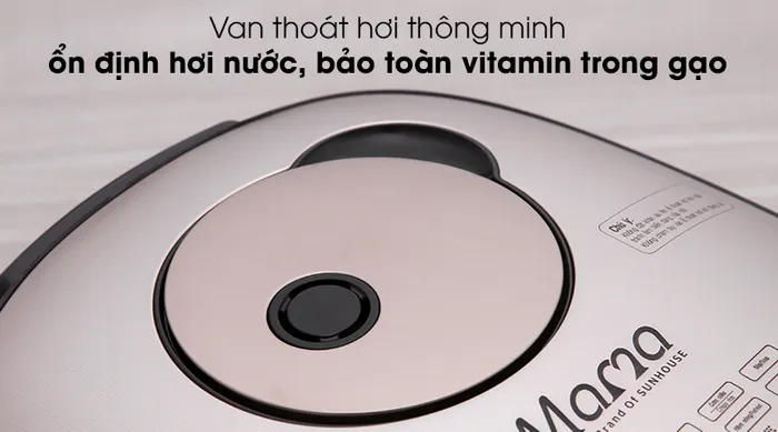 Nồi cơm điện cao tần Sunhouse Mama 1.5 lít SHD8955 - Van thoát hơi thông minh