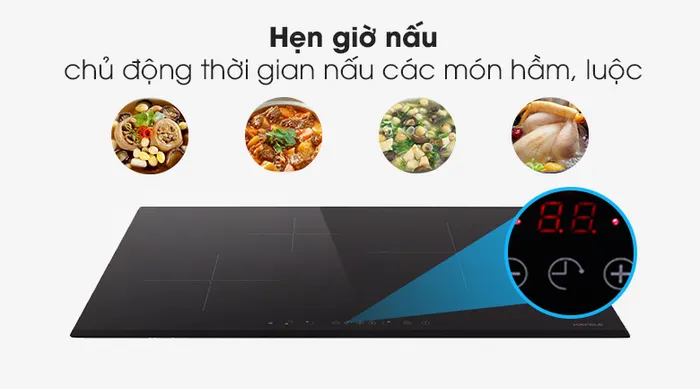 Hẹn giờ -Bếp từ 3 vùng nấu Hafele HC-IS773EA (535.02.242) 