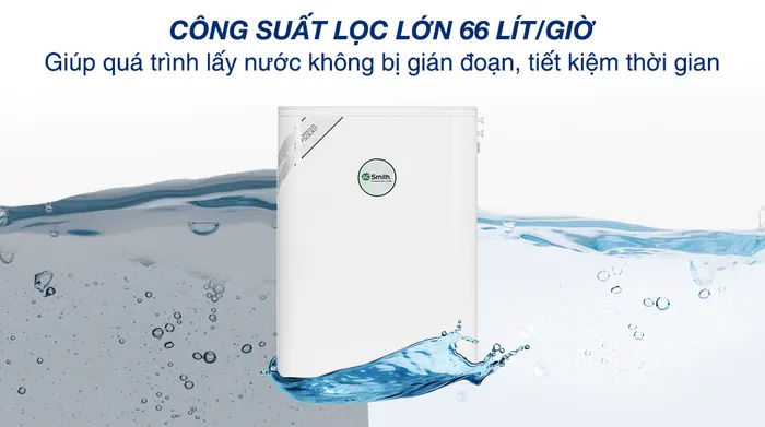 Công suất lọc - Máy lọc nước RO AOSmith S400 3 lõi