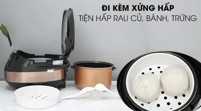 Đi kèm xửng hấp - Nồi cơm điện tử Kangaroo 1.8 lít KG18DR8