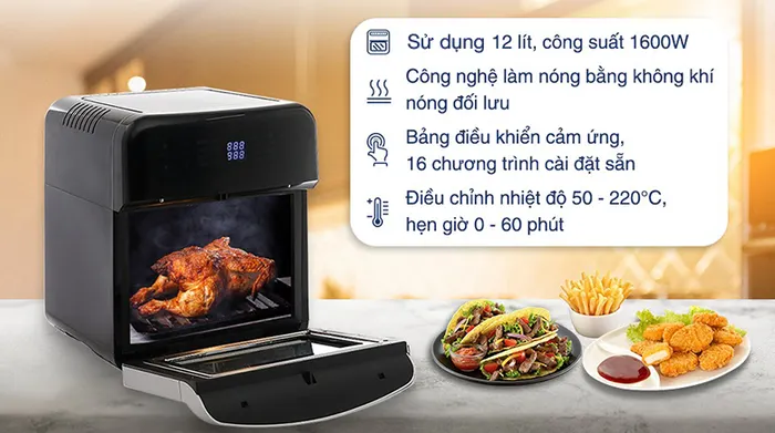 Lò chiên không dầu Kangaroo KG12AF6A - Tổng quan