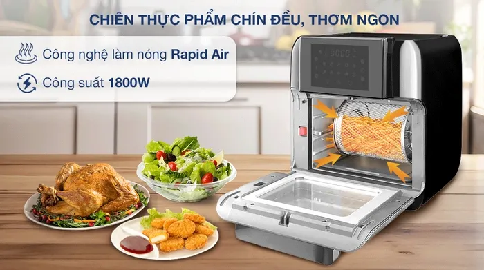 Lò chiên không dầu BlueStone AFB-5888 10 lít - Công suất 