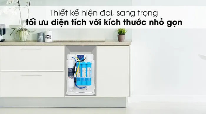 Thiết kế nhỏ gọn, hiện đại - Máy lọc nước không vỏ RO Karofi KAQ-U95 10 lõi