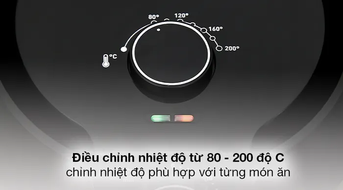 Nồi chiên không dầu Tefal EY201815 4.2 lít - Điều chỉnh nhiệt độ trong khoảng 80 - 200 độ C