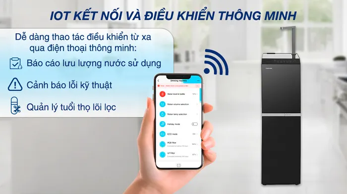 Máy lọc nước RO nóng nguội lạnh Toshiba TWP-W2396SVN(M) 10 lõi - Tính năng đặc biệt