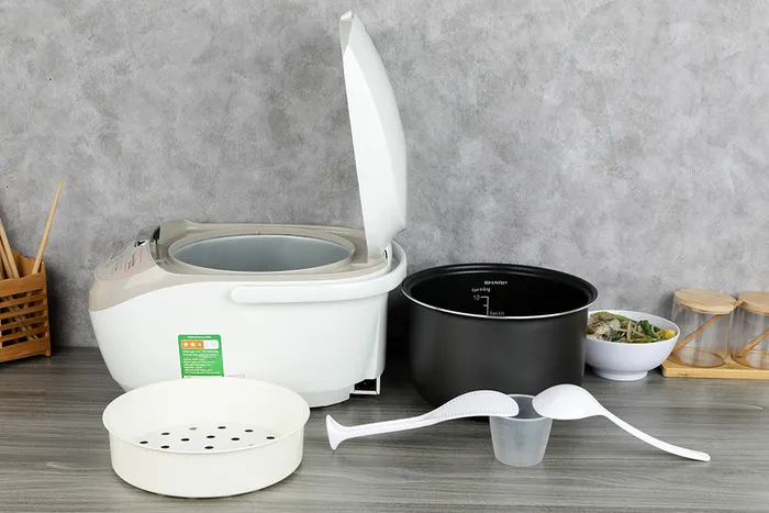 Nồi cơm điện tử Sharp KS-COM191EV-WH 1.8L - Phụ kiện 