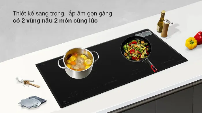 Thiết kế - Chất liệu mặt bếp - Bếp từ đôi Pramie PRTH-2203