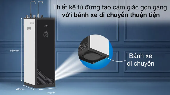Máy lọc nước RO nóng nguội lạnh Karofi KAD-D66 11 lõi - Thiết kế