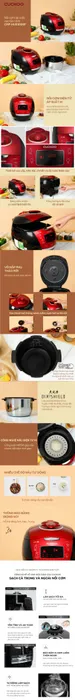 Nồi cơm áp suất cao tần Cuckoo 1.8 lít CRP-HUS1000F