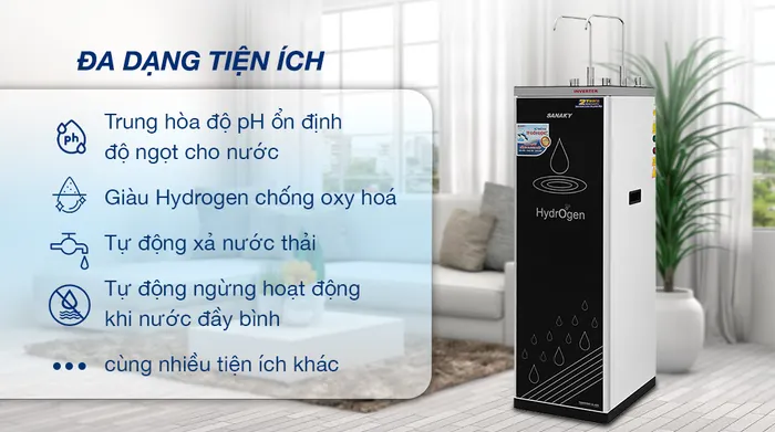 Máy lọc nước RO nóng nguội lạnh Sanaky VH102HP3 11 lõi - Đa dạng tiện ích