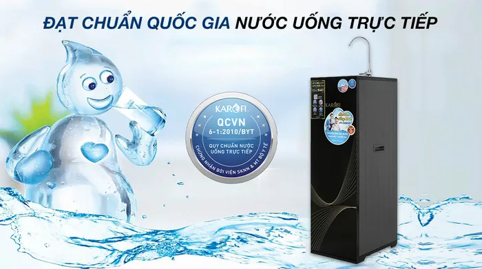 Chuẩn quốc gia nước uống trực tiếp - Máy lọc nước RO Karofi KAQ-X18 11 lõi