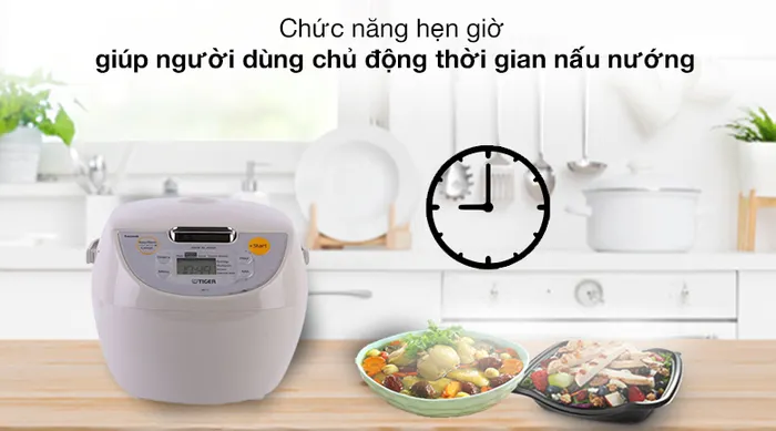 Nồi cơm điện tử Tiger 1.8 lít JBV-S18W - Hẹn giờ