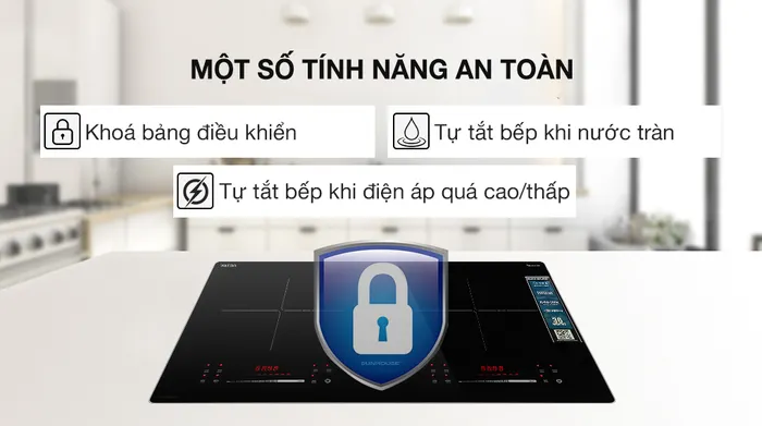 Tính năng an toàn - Bếp từ đôi lắp âm Sunhouse Mama SHB82082-VMD