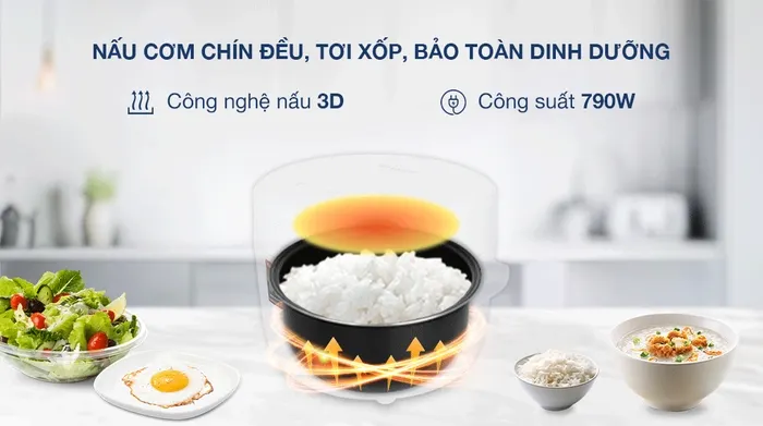 Nồi cơm điện tử Sharp 1.1 lít KS-COM110DV-WH - Công nghệ