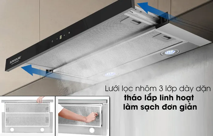 Lưới lọc Máy hút mùi âm tủ Sunhouse SHB6288MT