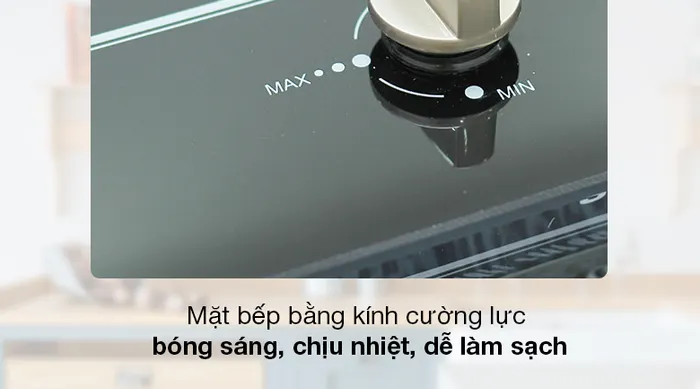 Bếp ga âm Sunhouse SHB501MT - Mặt bếp bằng kính cường lực dày bền