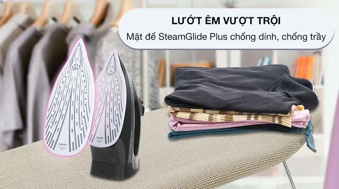 Bàn ủi hơi nước Philips DST5040/80 2600W - Mặt đế