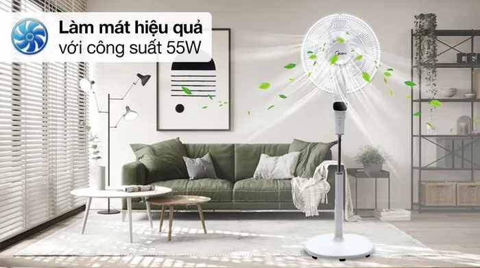 Quạt đứng Midea FS40-15DR - Công suất 55W