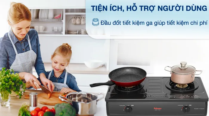 Tiện ích - Bếp ga đôi Paloma PA-7MEJ