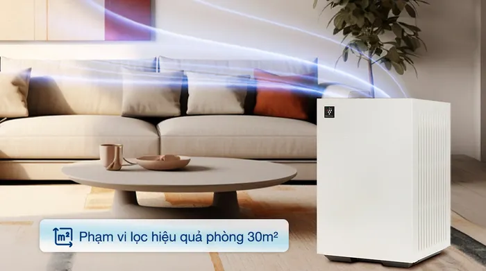 Máy lọc không khí Sharp FP-S40V-W 23W - Phạm vi lọc