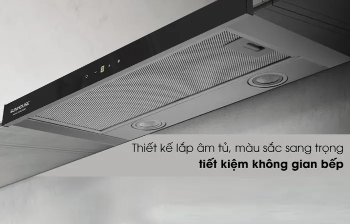 Thiết kế Máy hút mùi âm tủ Sunhouse SHB6288MT