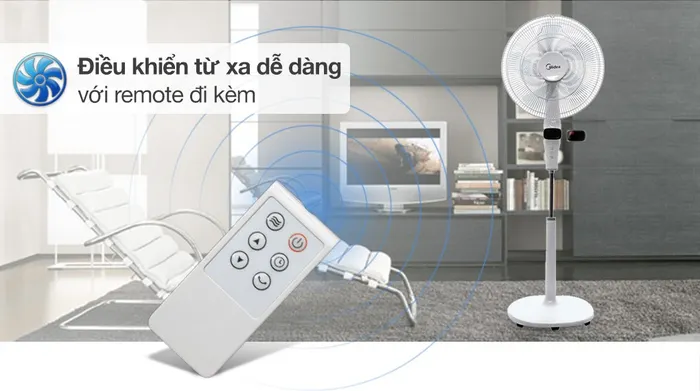 Quạt đứng Midea FS40-15DR - Remote