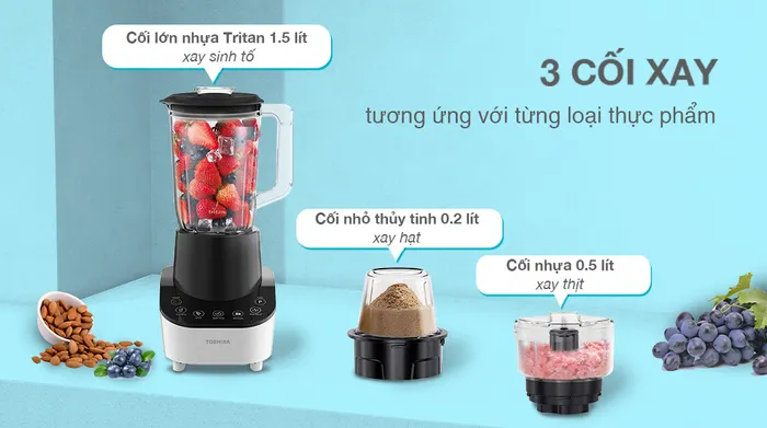 Máy xay sinh tố Toshiba BL-70PS1PV - 3 cối xay