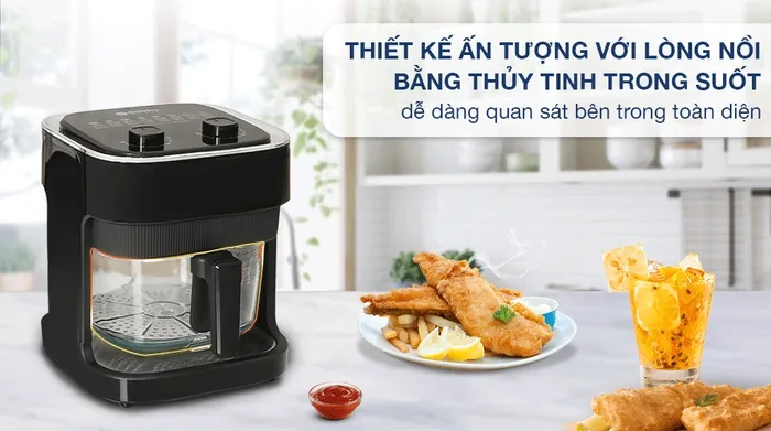 Nồi chiên không dầu Mishio MK373 7 lít - Thiết kế