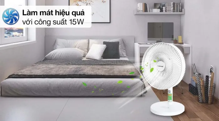 Quạt sạc điện Sunhouse SHD7115 - Công suất