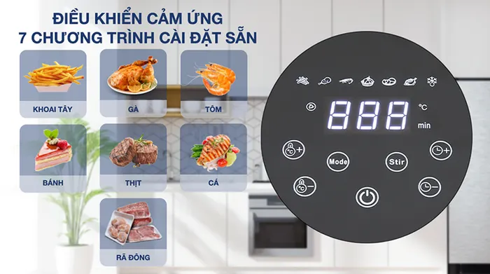 Nồi chiên không dầu Kangaroo KG65AF 5.5 lít - Bảng điều khiển