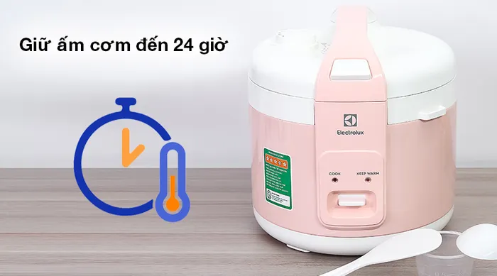 Nồi cơm nắp gài 1.8 lít Electrolux E4RC1-320P - Thời gian giữ ấm lên đến 24 giờ