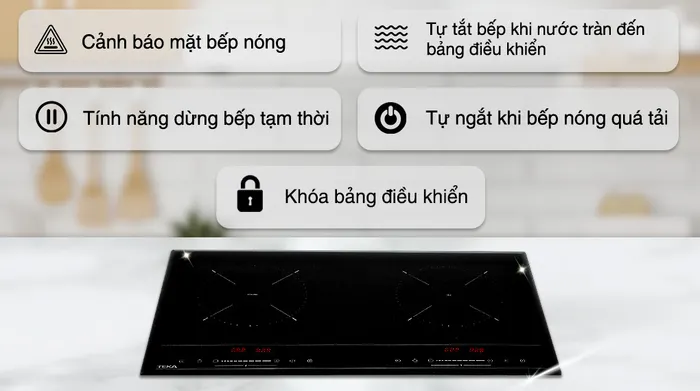 Tính năng an toàn - Bếp từ hồng ngoại lắp âm Teka HIC 7320 D