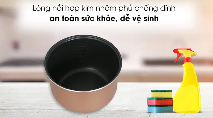 Chất liệu lòng nồi của Nồi cơm điện tử Kangaroo 1.8 lít KG18DR6 