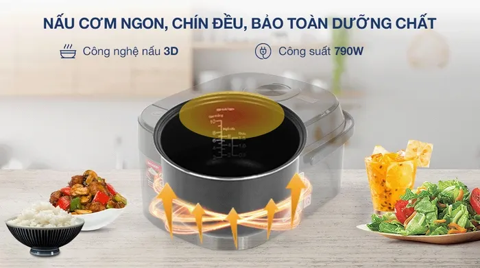 Nồi cơm điện tử Sharp 1.8 lít KS-COM194EV-BK - Công nghệ 