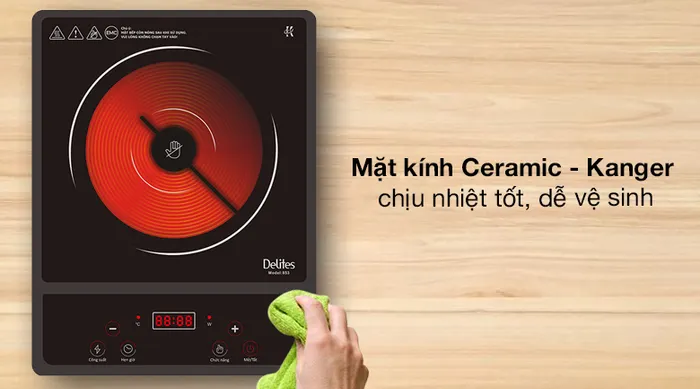 Bếp từ đôi Pramie PRDE-2223 - Mặt kính