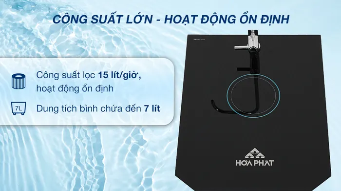 Máy lọc nước RO Hòa Phát HWS1B 1022 10 lõi - Công suất