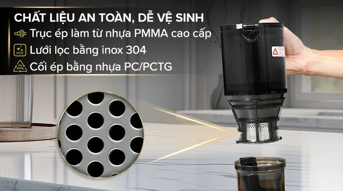 Chất liệu - Máy ép chậm AVA SJ-051C