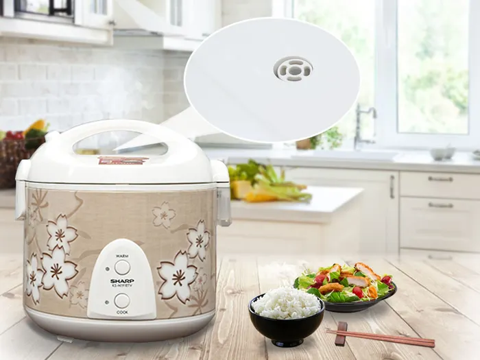Nồi cơm điện Sharp 1.8 lít KS-N191ETV - van thoát hơi nước thông minh