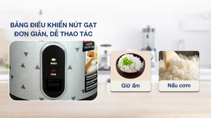 Nồi cơm điện nắp gài Sunhouse 3 lít SHD8305 - Bảng điều khiển