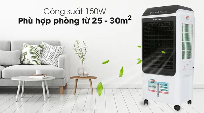Quạt điều hòa Sunhouse SHD7727 - Phạm vi làm mát