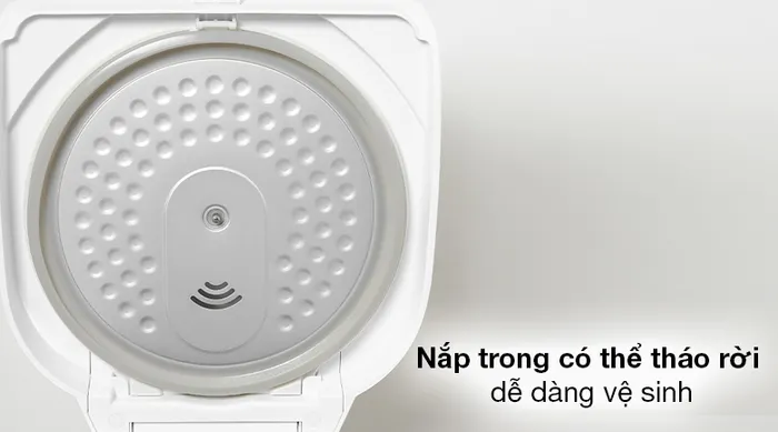 Nồi cơm điện cao tần Tefal 1.5 lít RK808168 - Nắp trong của nồi có thể tháo rời dễ dàng vệ sinh